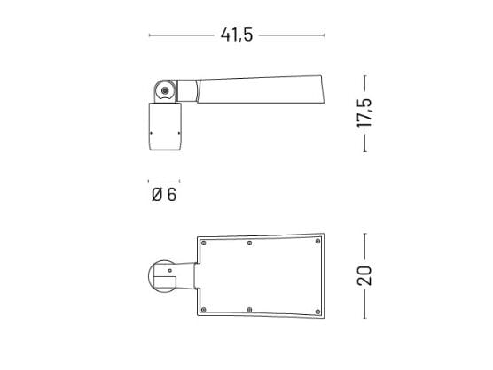 Алюминиевый светодиодный уличный фонарь для сада [LND] общие ARCH-00008316 - Вид №4