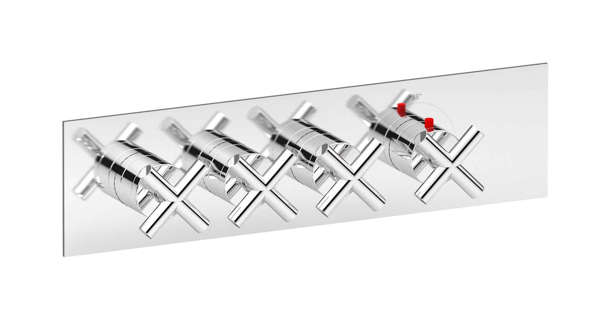 Термостатический смеситель для душа с 4 отверстиями IB Aqua ARCH-00118744 - Вид №3