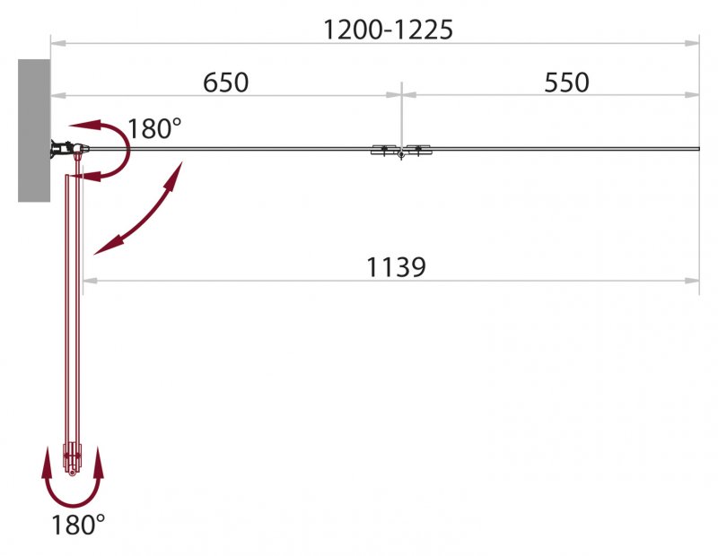 SELA-V-21-120/140-Ch-Cr-L Душевое ограждения на борт вынны BELBAGNO Китай  - Вид №2