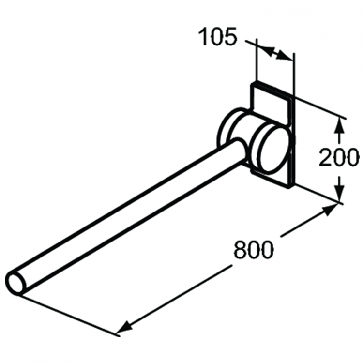 S6362AA Складной поручень 80 см Ideal Standard CONTOUR - Вид №8