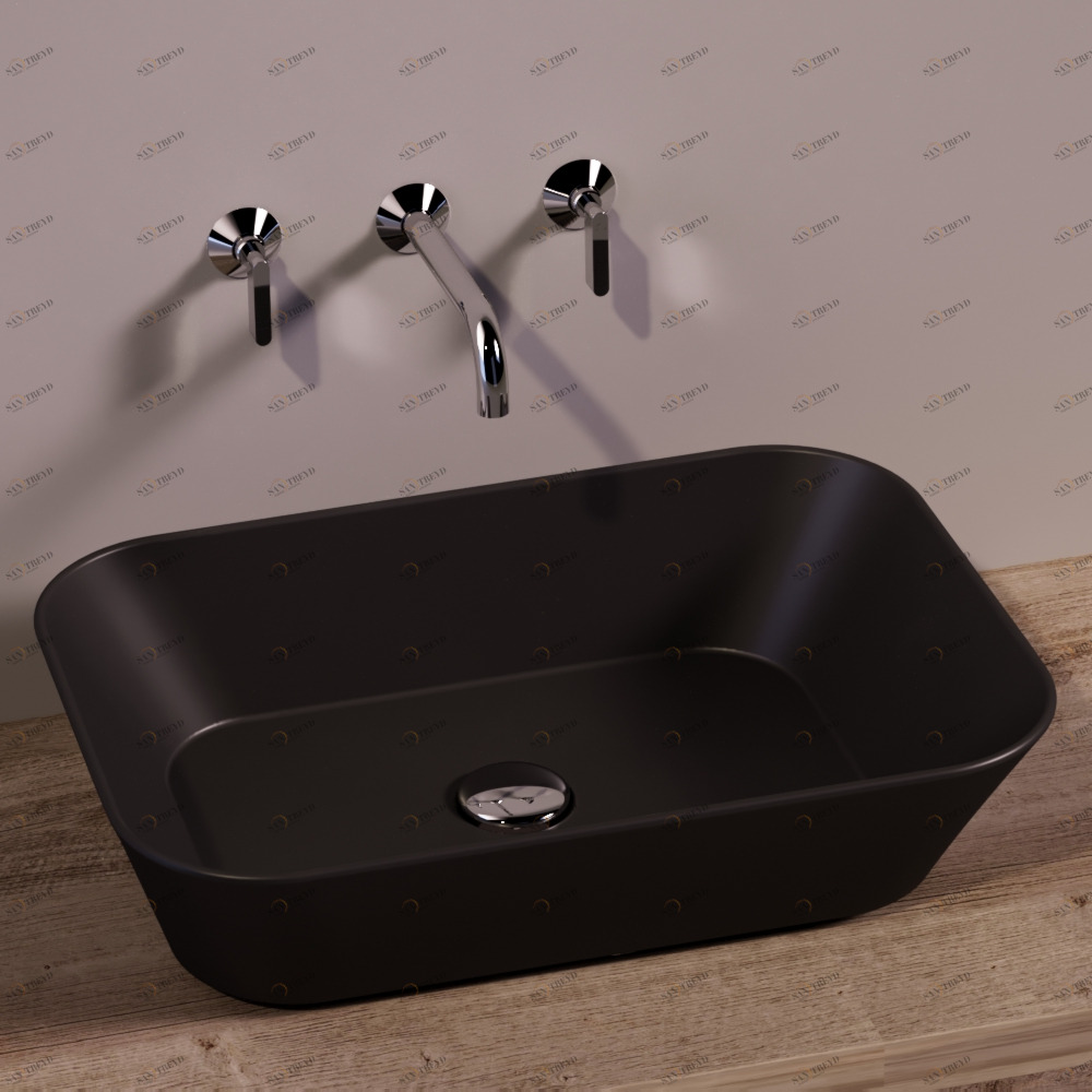 WA04NEROMATT Накладная раковина на столешницу  прямоугольная Simas 