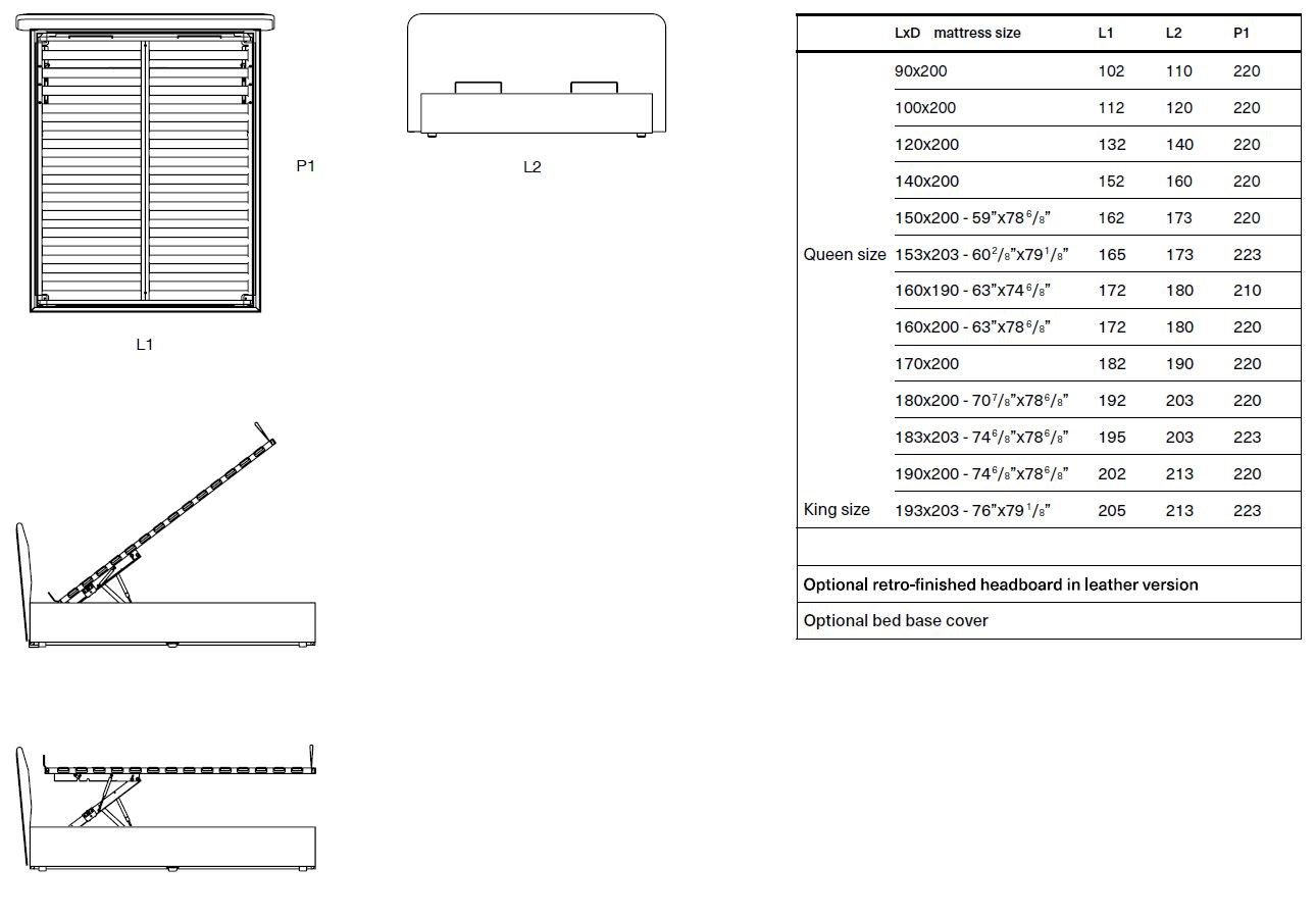 Двуспальная кровать для хранения ткани Kristalia Clapis ARCH-00027409 - Вид №4