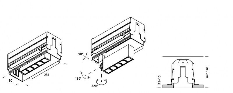 Lucifero's Регулируемый встраиваемый светодиодный светильник Leva sun-id-1444931 - Вид №2