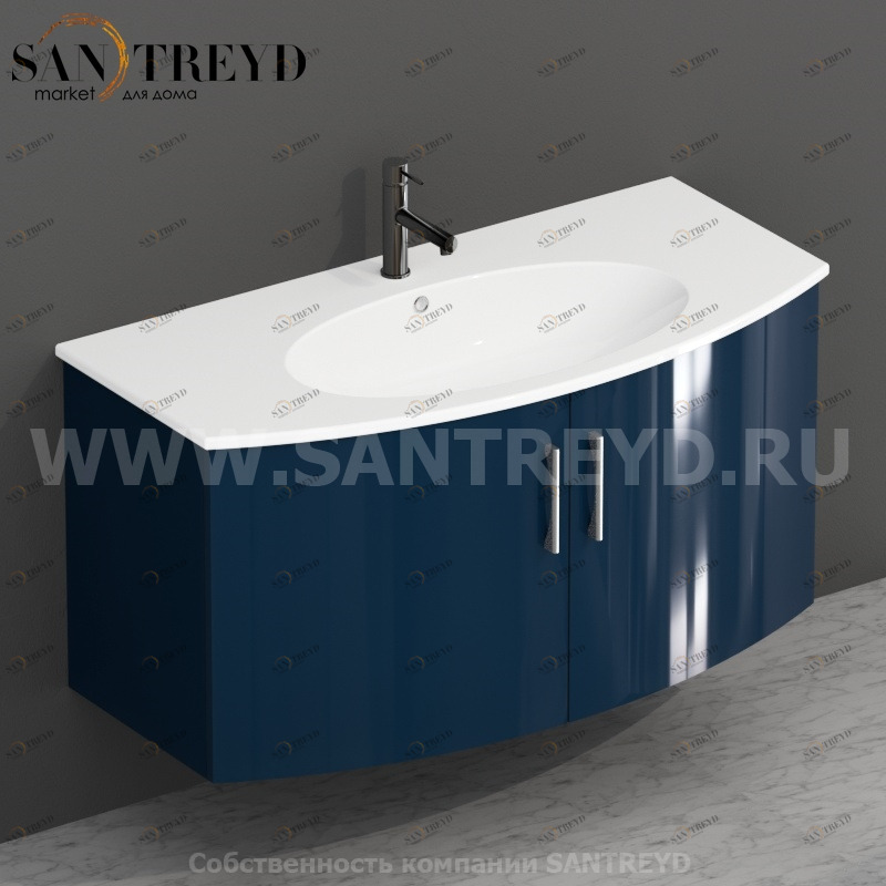 MDMA10Y026 Тумба с двумя створками 98 см синяя Globo 4ALL Италия Ceramica Globo