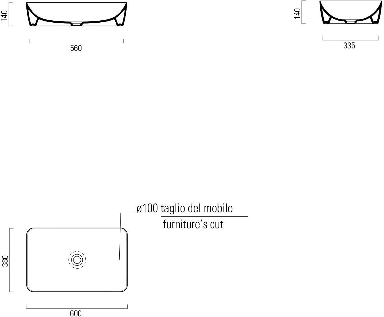 Подвесная раковина настенная овальная GSI ceramica Color elements белая sun-id-1383624 - Вид №17