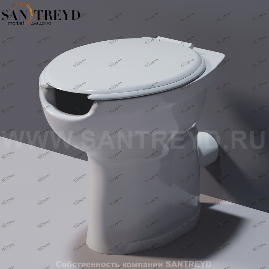 G1008Z Приставной унитаз напольный Белый Ceramica Flaminia Disabili Италия