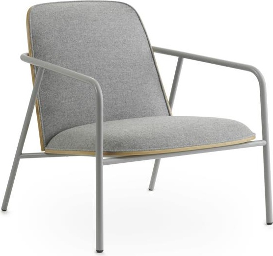 601808 Дуб кресла для отдыха пусковой площадки низкий серый стальной / Synergy Normann Copenhagen 
