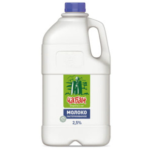 Молоко пастеризованное Чабан 2,5% 1900 г БЗМЖ