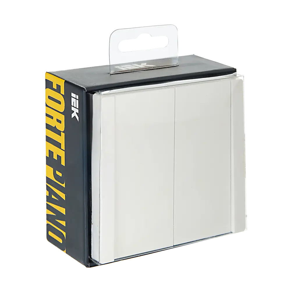 Выключатель накладной IEK Forte&Piano 2-клавишный белый 89435977 STLM-1566712 - Вид №1