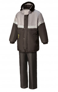 64918 Костюм "Уренгой" VIP зимний черно-стальной с СВП  Зимняя спецодежда  размер 60-62/182-188