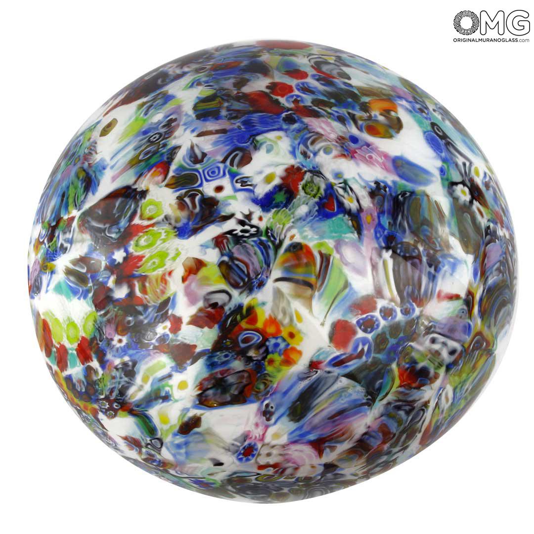 3942 ORIGINALMURANOGLASS Настольная лампа Пёстрый Камень из муранского стекла OMG 16 см  - Вид №1
