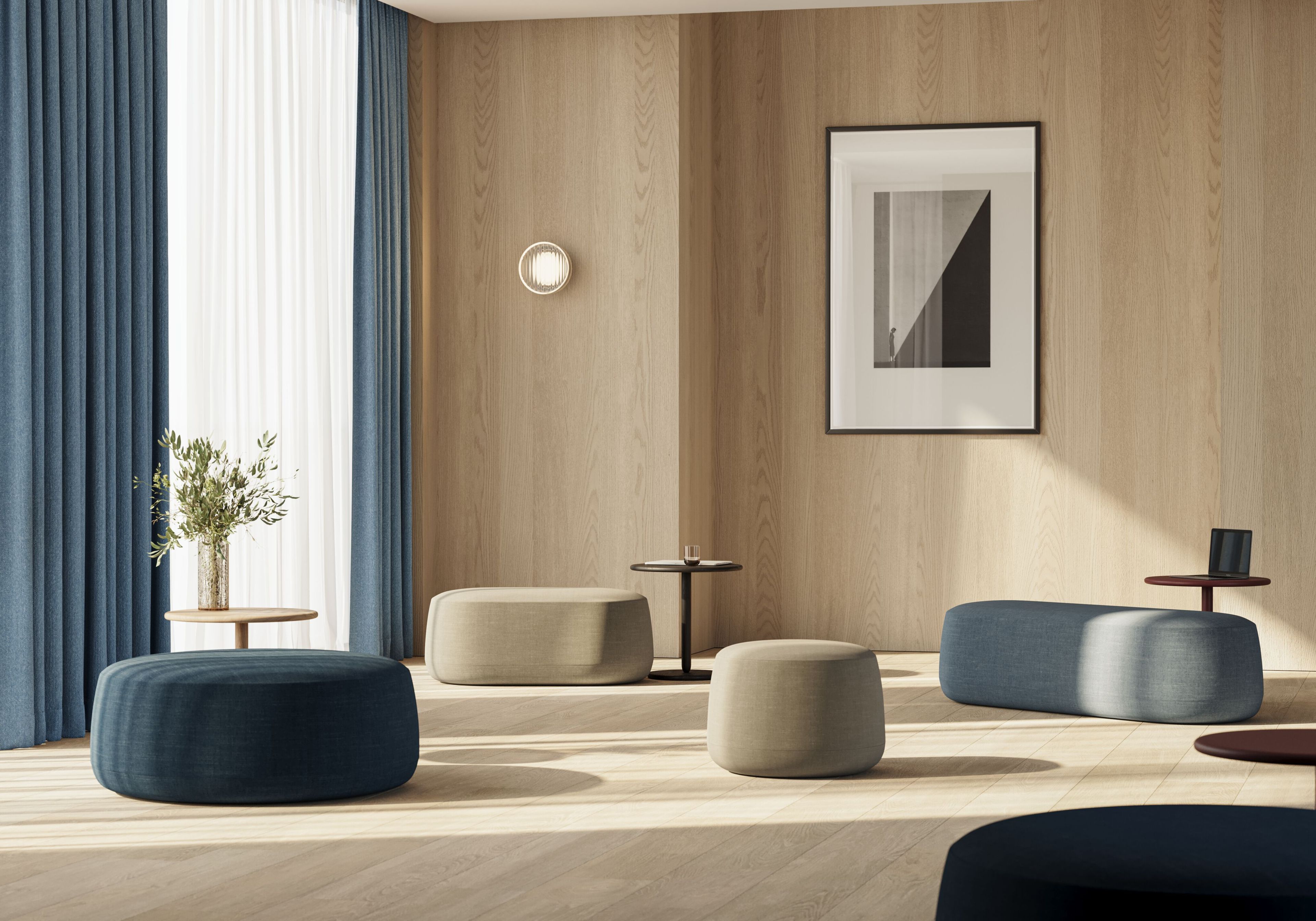 Овальный пуф из ткани Omelette Editions MOLE ARCH-00136444 - Вид №2