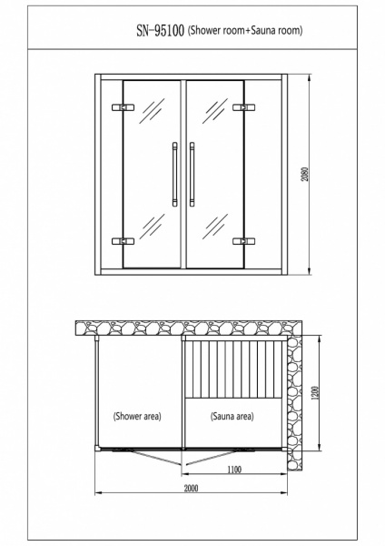 SN95100I-2000 Финская сауна Orans Santreyd  - Вид №5