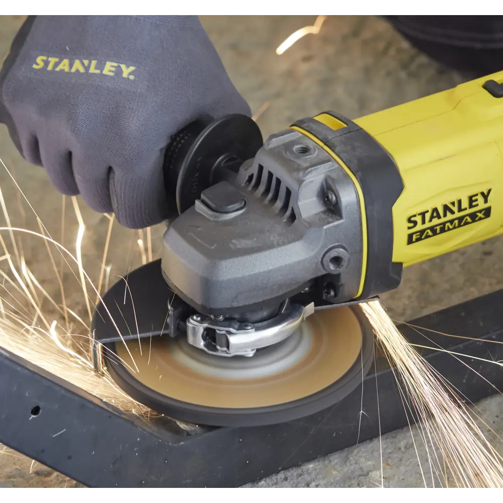 Аккумуляторная УШМ (болгарка) Stanley Fatmax SFMCG400B-XJ, 125 мм, 18 В Li-Ion без АКБ и ЗУ STLM-2094458 - Вид №7