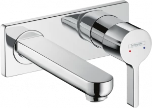 31162000 Metris S Смеситель для раковины, однорычажный, скрытого монтажа, настенный, с изливом 16,5 см Hansgrohe