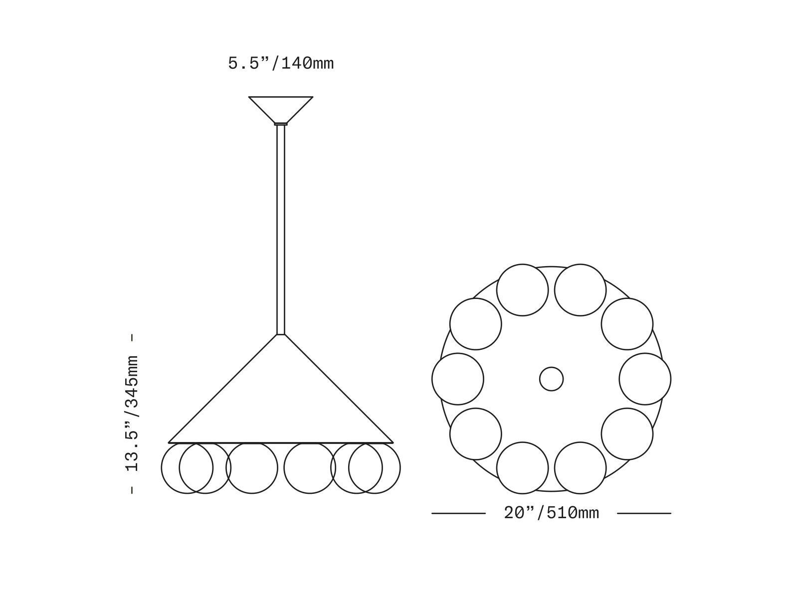 Светодиодный подвесной светильник из латуни и выдувного стекла SkLO пик ARCH-00076520 - Вид №8