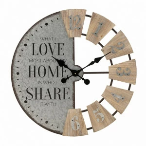 Часы настенные серые с коричневым TO4ROOMS  00-3894318 Коричневый;серый