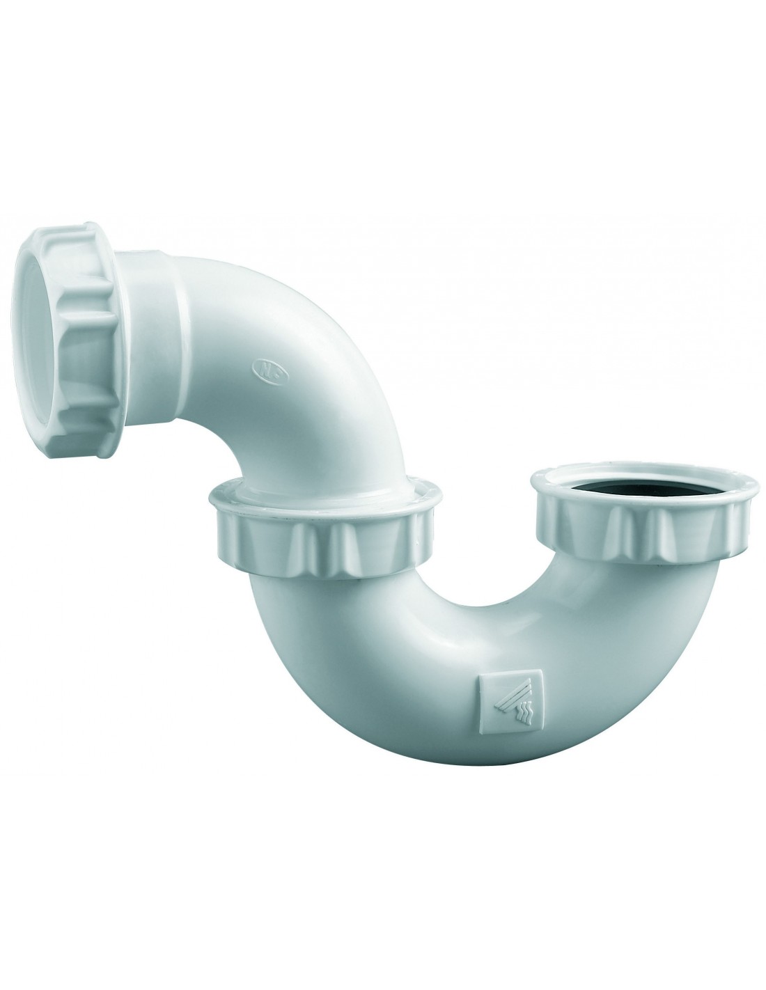 620100 001 00  Трубчатый сифон для мойки, длина 155 мм, выпускное отверстие D 32 мм, сертифицировано NF, белый пластик Valentin Белый 