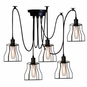 Люстра дизайнерская And черная 10163-5L SUPERNW БЕЗ ПЛАФОНА 056748 Черный