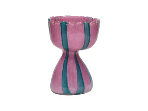 Круглая ваза из дутого стекла