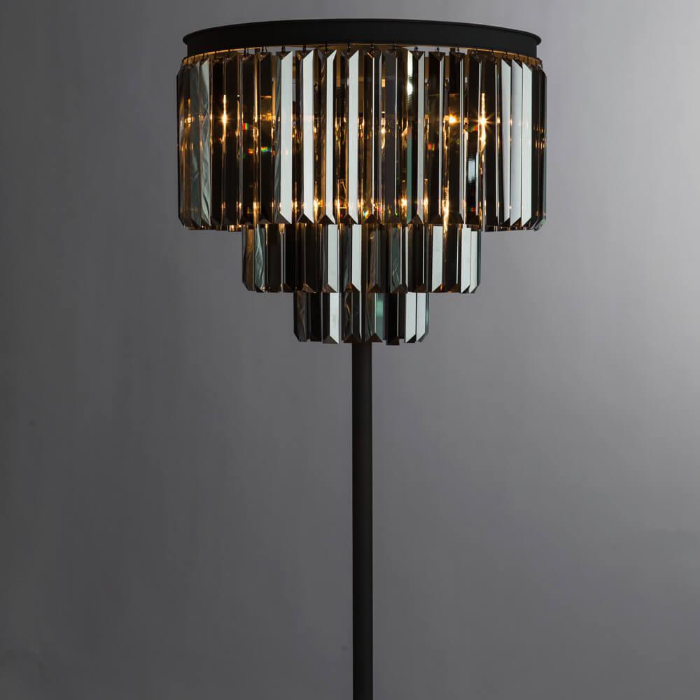 Торшер хрустальный на 6 ламп 160х45 см серый Nova 3002/05 PN-6 DIVINARE NOVA SMOKY 00-3889321 Серый  - Вид №2