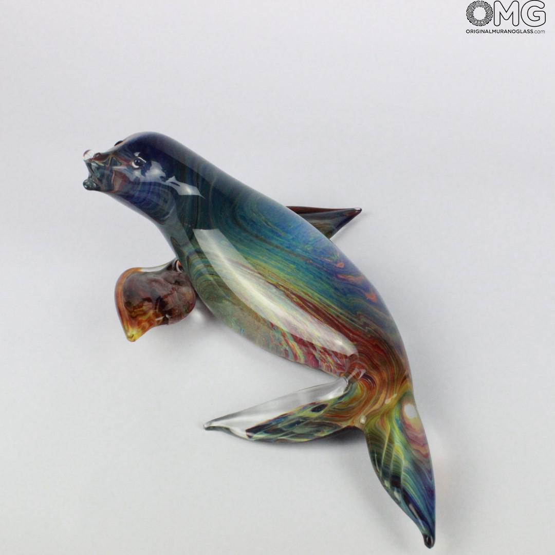 724 ORIGINALMURANOGLASS Скульптура Тюлень - автор Andrea Tagliapietra - муранское стекло OMG 27 см  - Вид №1