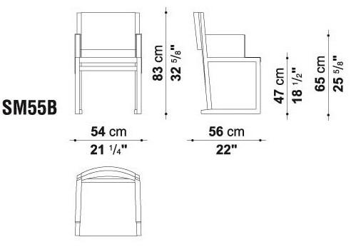 Maxalto Стул на санках из массива дерева с подлокотниками Musa sun-id-1489740 - Вид №2