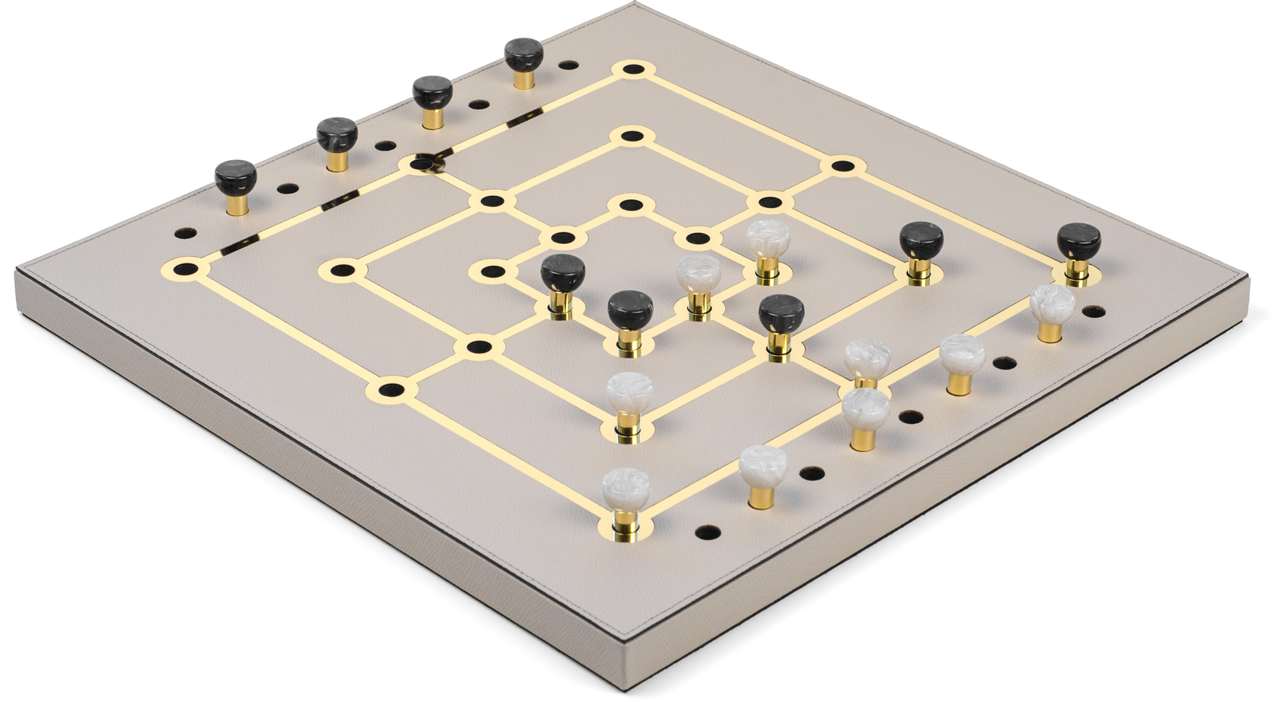 Набор игр «Мельница» - 39X39XH2,5 см / зернистая кожа_nocciola