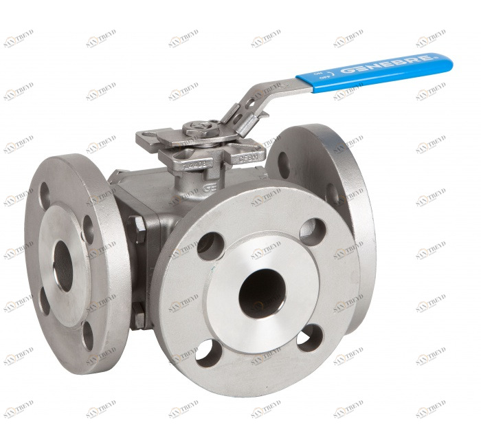 GENEBRE 2541 09 Фланцы DIN PN40 <DN50. Фланцы DIN PN16> DN503-ходовой полнопроходной шаровой кран. 2540 "L" отверстие / 2541 "T" отверстие 