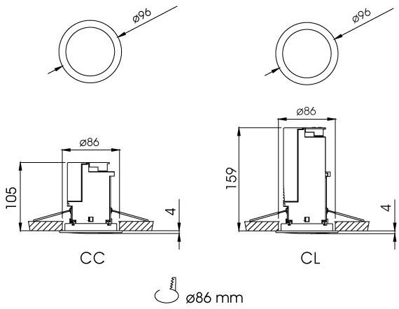 DAISALUX Встраиваемый светодиодный аварийный свет Lens sun-id-1375842 - Вид №3