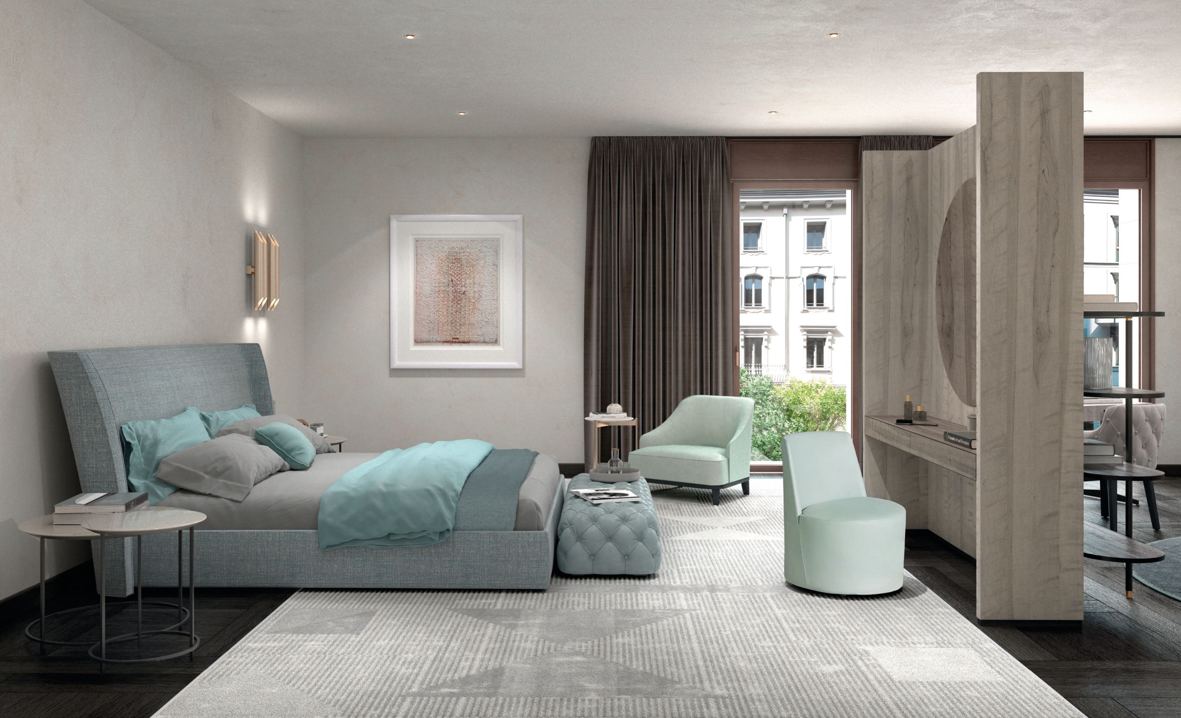 Квадратный кожаный пуф с Капитоном Casamilano HYATT 120 ARCH-00043156 - Вид №2