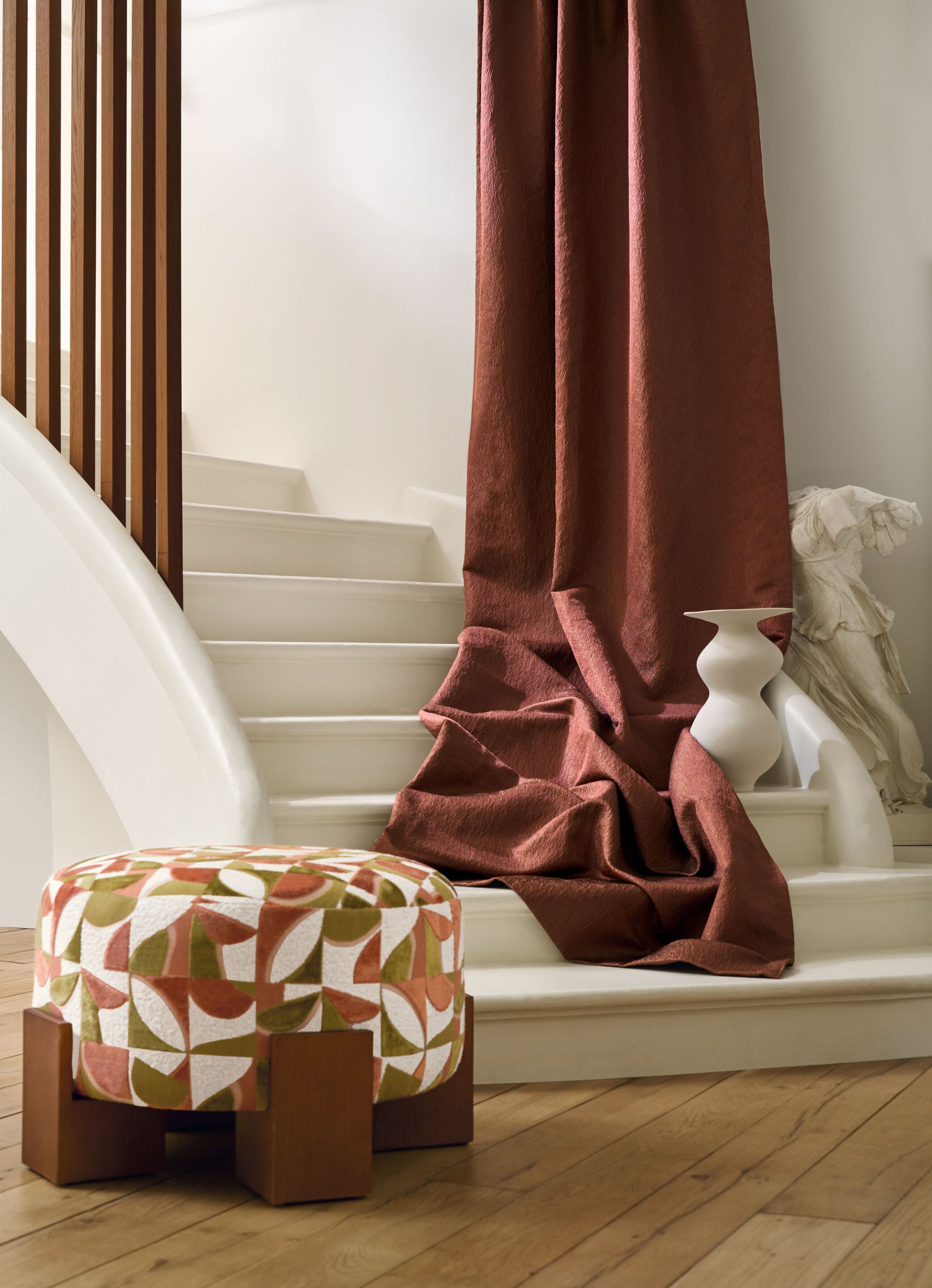 Бархатная ткань с графическим рисунком Casamance Manali ARCH-00117279 - Вид №1