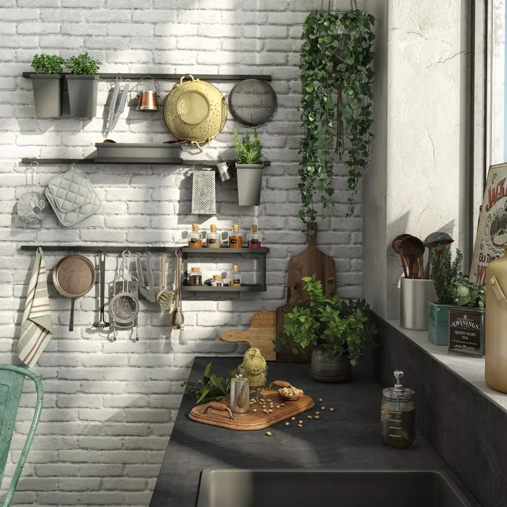 Delinia ID — Двухъярусная полка для специй на рейлинг 80135880 STLM-0013783 - Вид №16