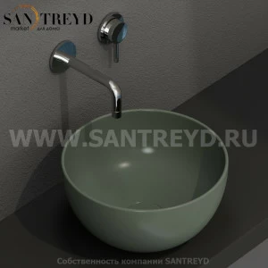 B6T30FE Накладная раковина на столешницу  круглая Ceramica Globo T-EDGE