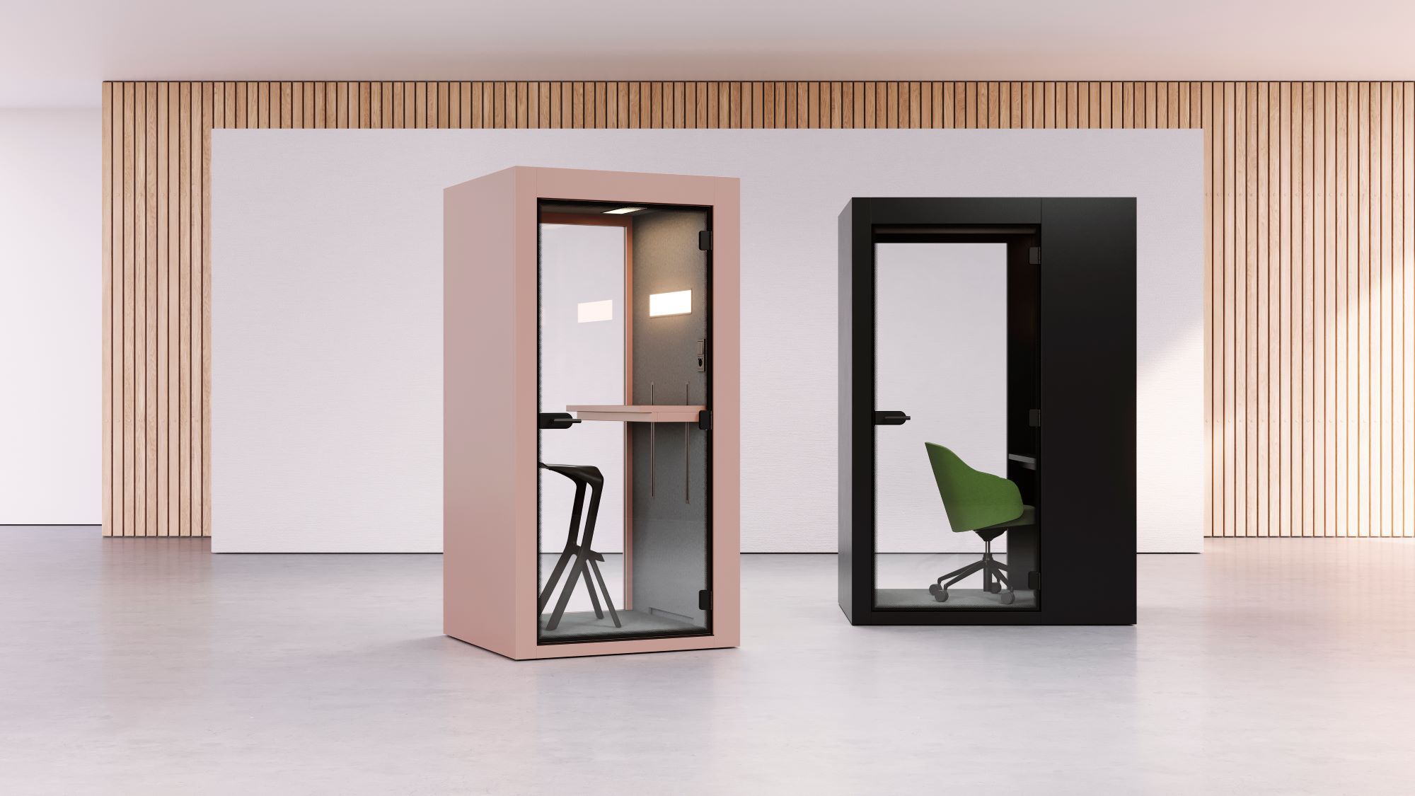 Одноместная акустическая офисная кабина со встроенным освещением Vetrospace VETROSPACE XS ARCH-00060974 - Вид №1