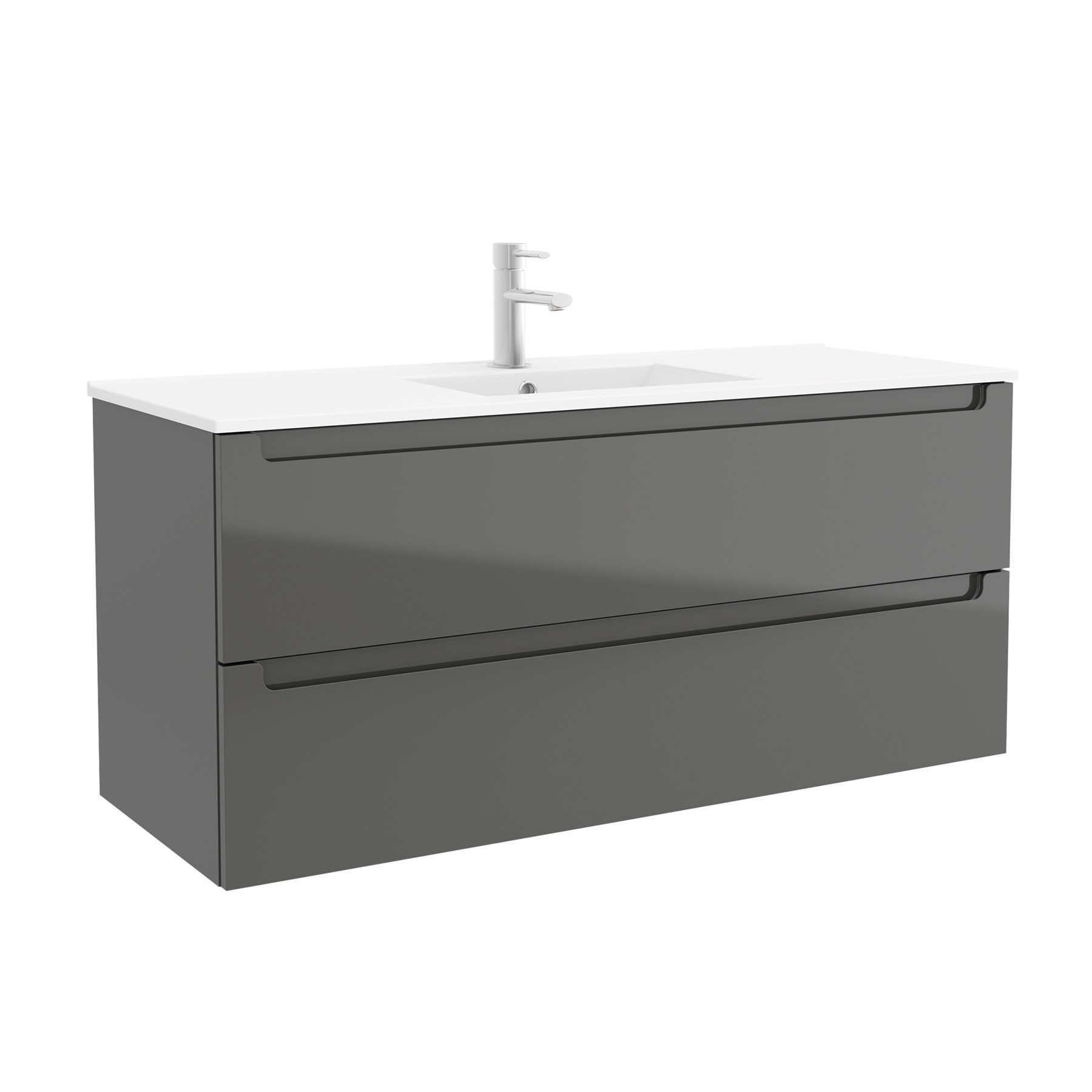 26685 SALGAR Мебель под умывальник MONTERREY 12002 металлические ящики GLOSS GREY 1197 x 540 x 450 мм Глянцевый серый  - Вид №1