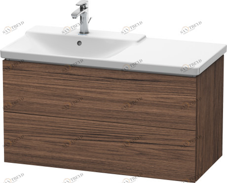 LC625102121 Тумбочка подвесная L-Cube #LC6251 1020 x 481 мм Орех темный декор Duravit
