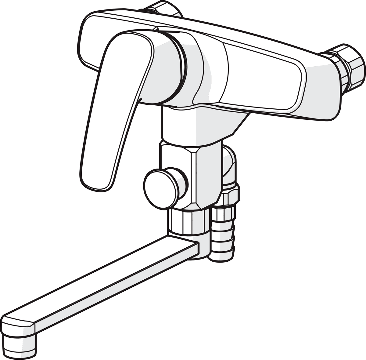Oras 1074 Смеситель для хозяйственного помещения 1074 Safira Хром  - Вид №2