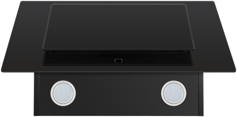 Elf 60 Glass Black Вытяжка / тип: наклонная, цвет: черный• управление: сенсорное• ширина, мм: 600• полная потребляемая мощность, вт: 102• количество скоростей: 3• максимальная производительность, м3/ч: 650• диаметр воздуховода, мм: 150• площадь кухни: до Santreyd  - Вид №2