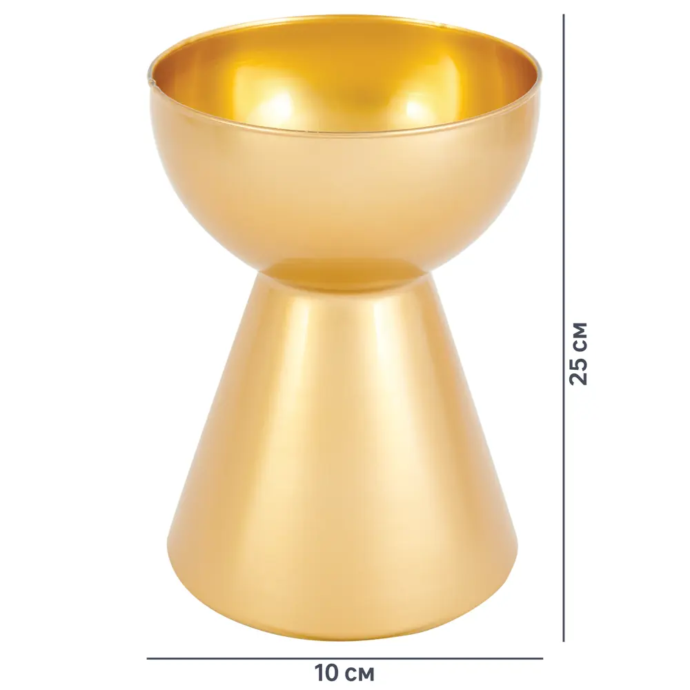 Ваза Гиацинт-2 средняя, цвет золото металлик EVIS STLM-2020077 - Вид №6