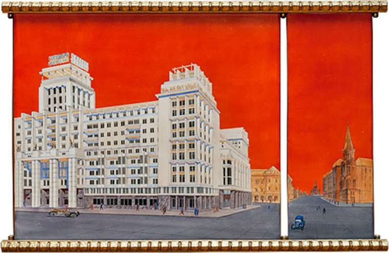 10624083 Klimenkoff Панно "Гостиница Моссовета" Фарфор твердый 