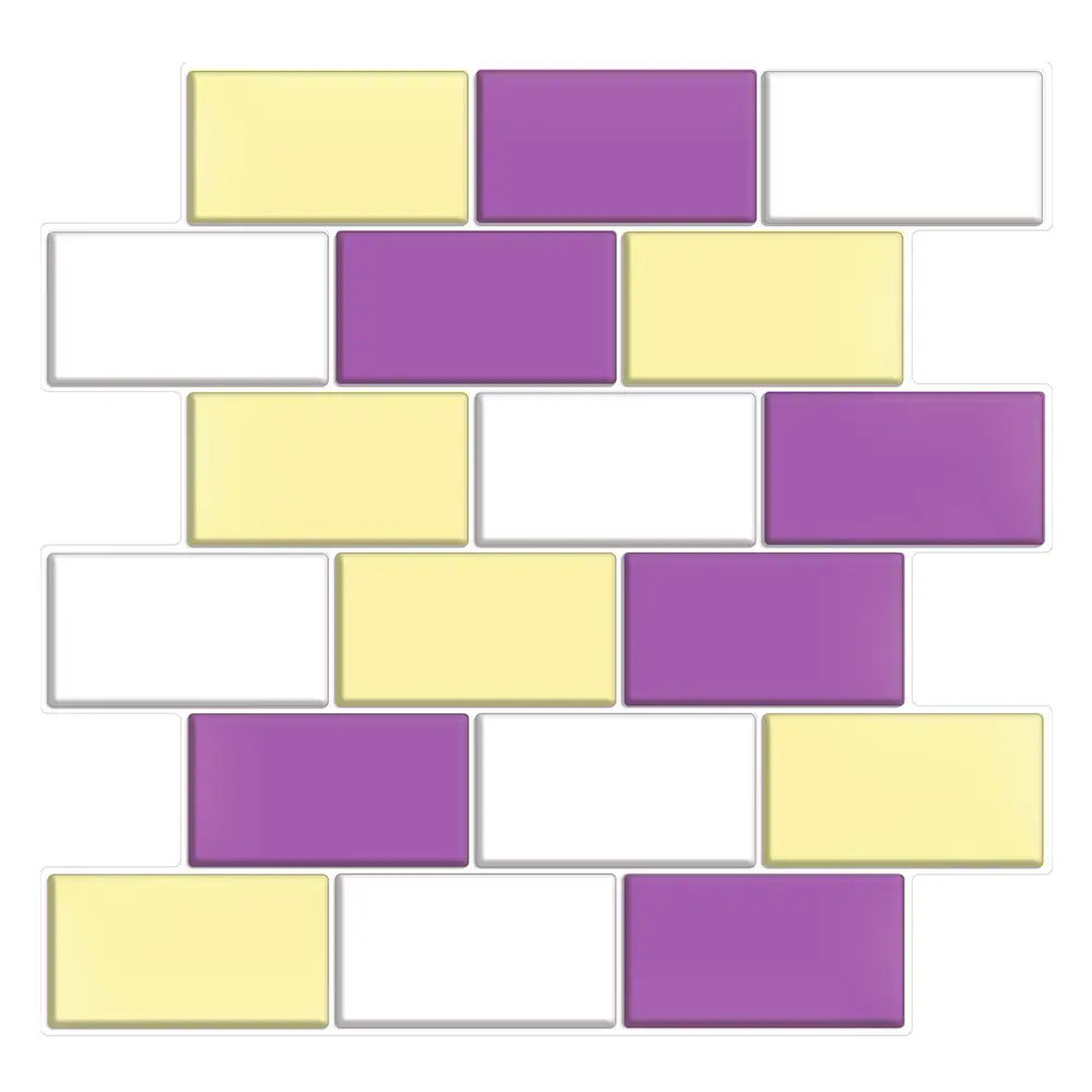 Наклейка декоративная 3D мозаика Лотос 25x25 см FBRUSH STLM-2167989
