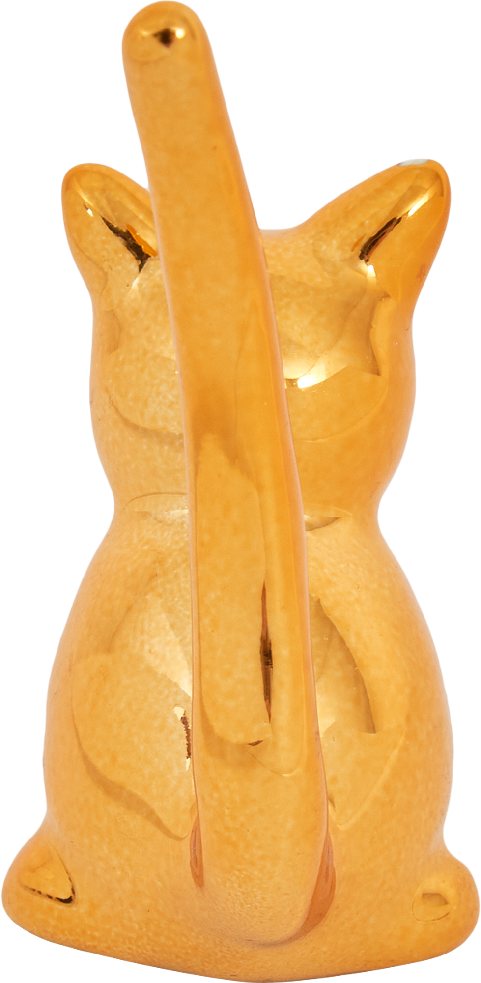 86383342 Подставка для колец Котик 1 керамика золотая 3.6x8 см STLM-0068365 Santreyd  - Вид №3