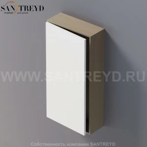 LIFT Модульный шкаф 80 см с левой дверью на доводчиках. Модули могут располагаться горизонтально и вертикально. Отделка: серый дуб и белая краска. AMOB052LZRCSX