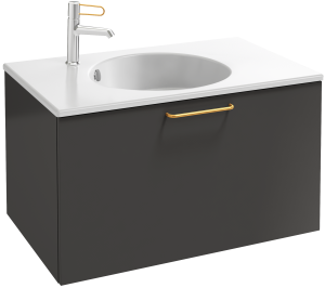 EB2512-R8-E10 Тумба под столешницу 80 см, 1 верхний ящик, золотая ручка JACOB DELAFON ODÉON RIVE GAUCHE