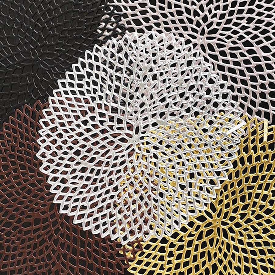 Салфетка виниловая Brass, овальная, 36х39 см Chilewich C0403DAHLBRAS - Вид №3