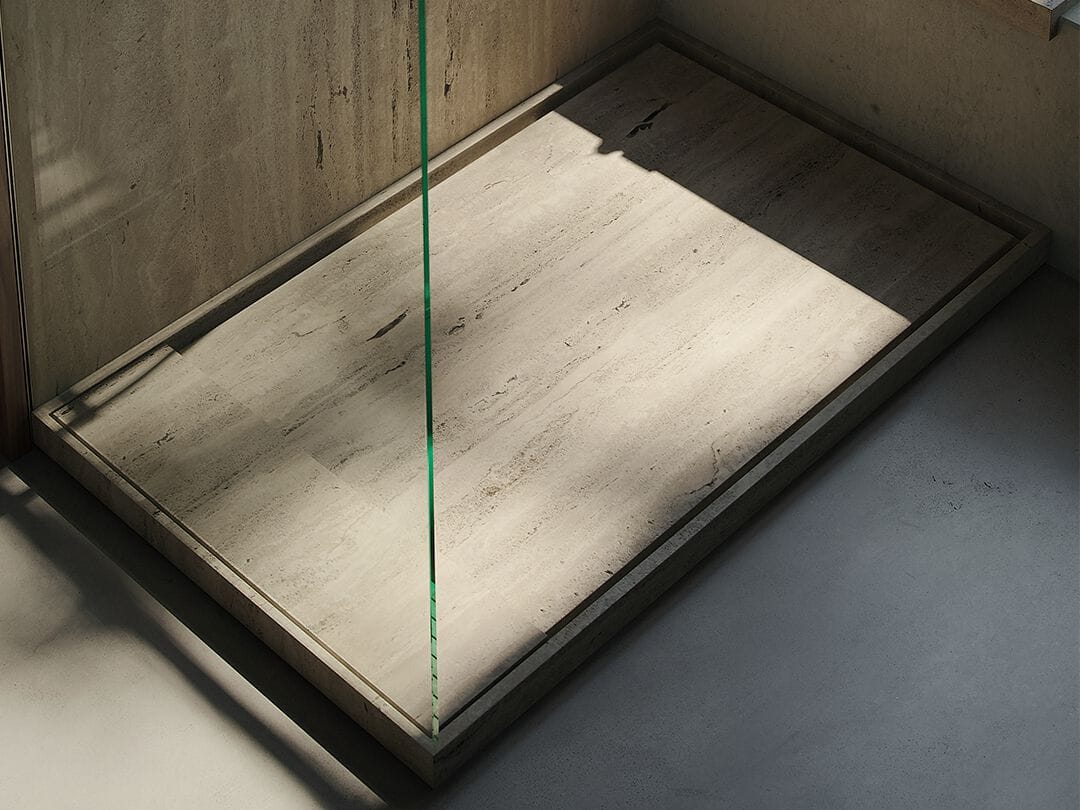 Антискользящий поддон для душа из травертина Maami Home ESSAOUIRA TRAVERTINE RAISED ARCH-00101971