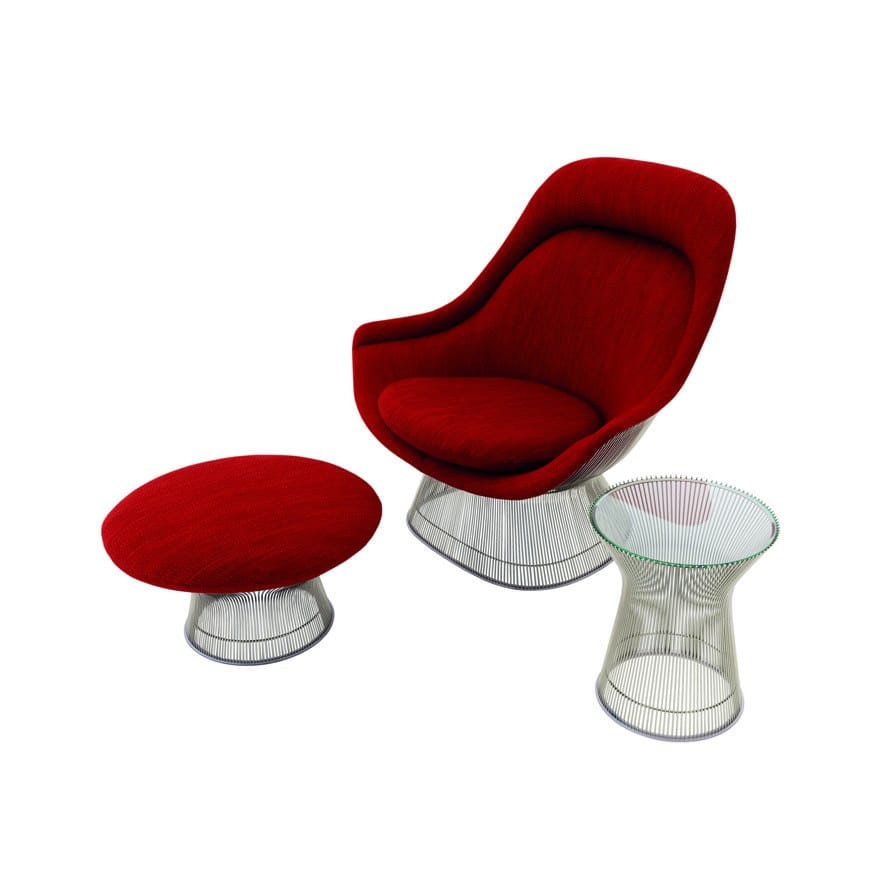 Кресло из стали и ткани с подлокотниками Knoll Platner ARCH-00015718 - Вид №3