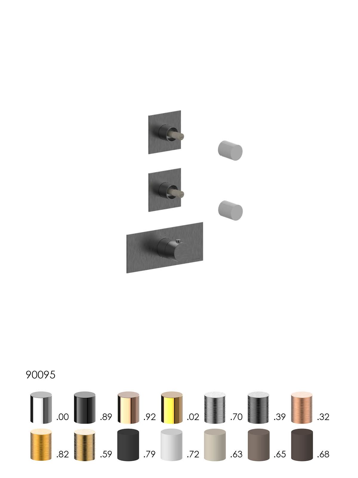 Термостатический смеситель для душа с 3 отверстиями Rubinetterie Frattini отдельная эстетика ARCH-00096850 - Вид №11