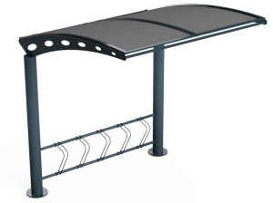 Стальная велосипедная стойка с навесом